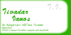 tivadar vamos business card